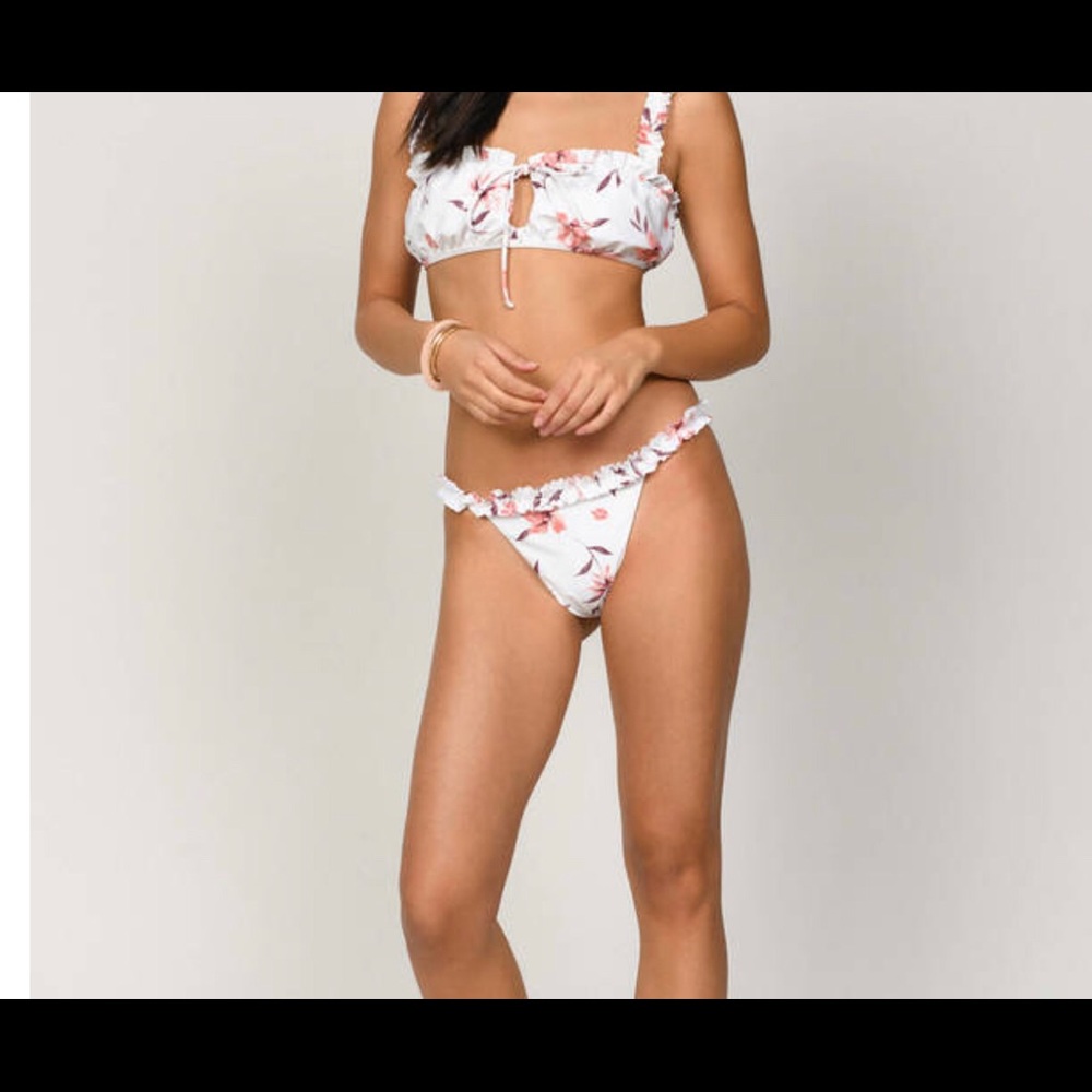 Lora Beige Ruched Bikini set - Picture 3 of 8